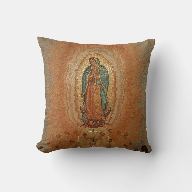 Coussin Notre Madame de carreau de Guadalupe (Recto)