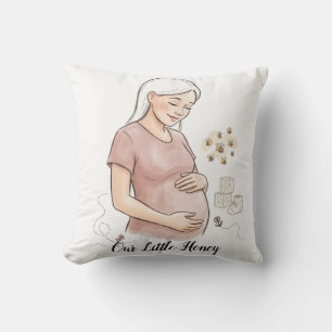 Coussin Notre Petit Miel  Annonce de Grossesse Adorable