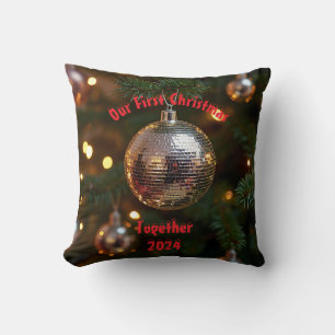 Coussin Notre premier Noël ensemble personnalisable