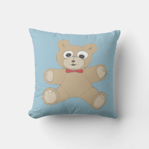 Coussin Nounours Ours en peluche heureux