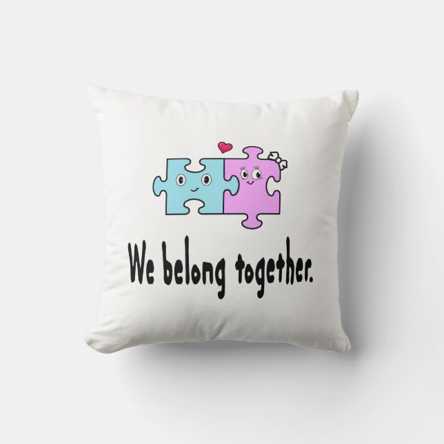 Coussin Nous appartenons ensemble (Recto)