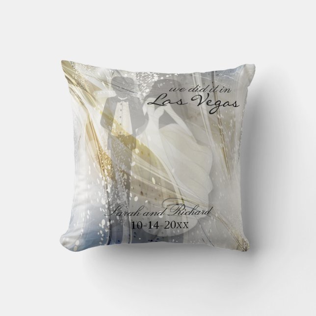 Coussin Nous l'avons fait beau souvenir de mariage de | (Recto)