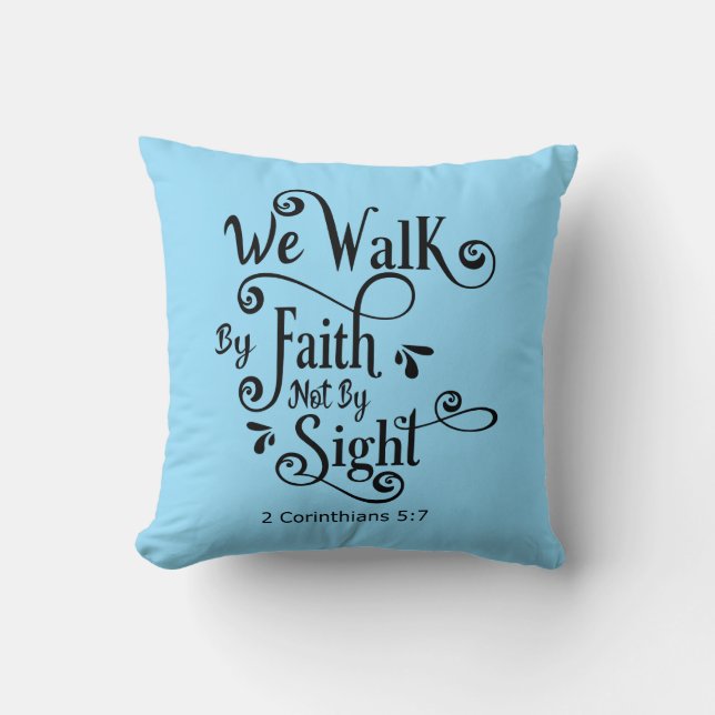 Coussin Nous Marchons Par La Foi (Recto)