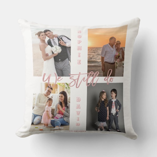 Coussin Nous renouvelons toujours les vœux de mariage en c (Recto)