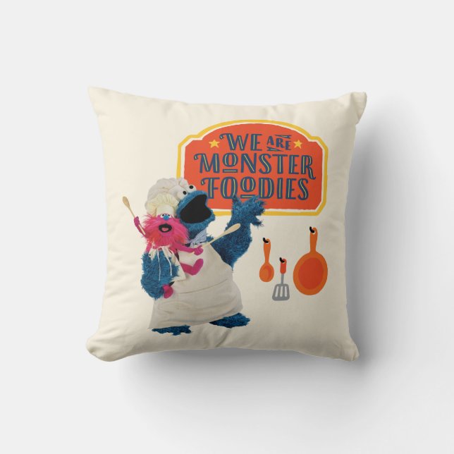 Coussin Nous sommes les gourmands du monstre (Recto)