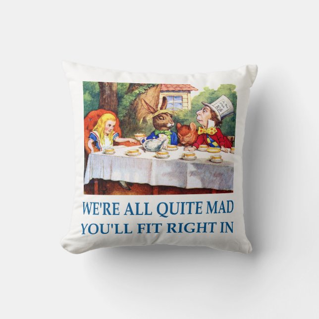 Coussin Nous sommes tous assez fous, tu vas rentrer (Recto)
