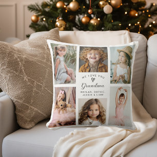 Coussin Nous t'aimons Grand-mère Photo Collage Keepsaké