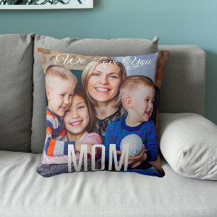 Coussin Nous t'aimons Maman Custom Mothers Day Photo