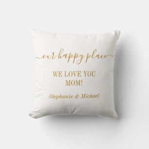Coussin Nous t'aimons Maman's Day Gold Script