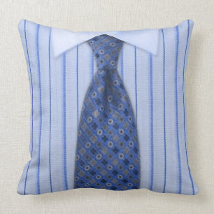 Coussin Nouveauté bleue de la chemise et de la cravate des