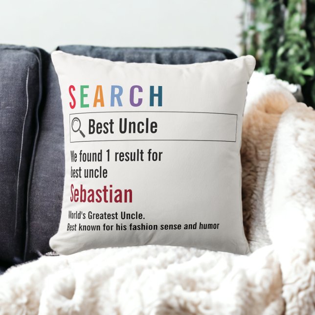 Coussin Nouveauté Internet Résultats de recherche Personna (Novelty Internet Search Result Personalized Throw Pillow from Ricaso)