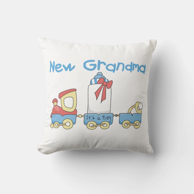 Coussin Nouveaux cadeaux de grand-mère-train (Recto)