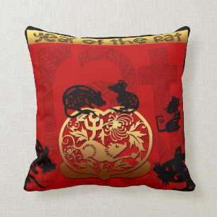 Coussin Nouvel An chinois Zodiac Anniversaire SqP