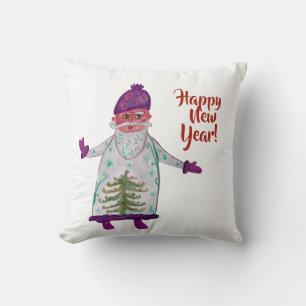 Coussin Nouvel An Personnalisé, Le Père Noël Cuisine