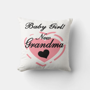 Coussin Nouvelle mamie Bébé Fille Coeur Rose Cadeaux