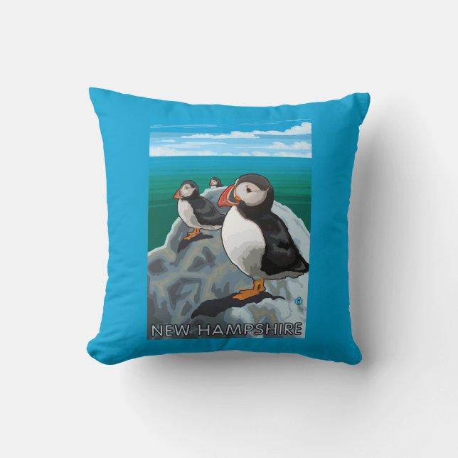 Coussin Nouvelle scène de HampshirePuffins (Recto)