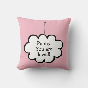 Coussin Nuage sur une ficelle votre message