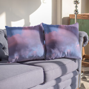 Coussin Nuages de barbe à papa au coucher du soleil