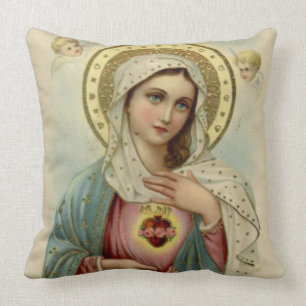 Coussin Nuages impeccables d'anges de Vierge Marie de