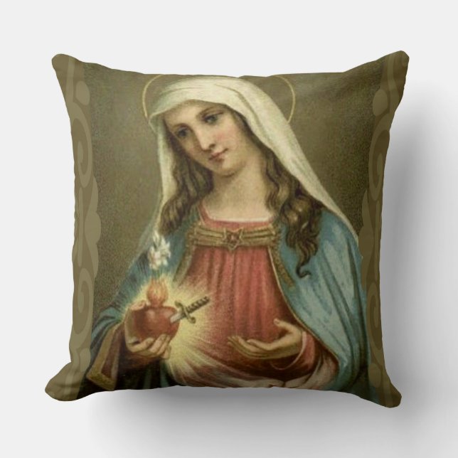 Coussin Nuages impeccables d'anges de Vierge Marie de (Recto)