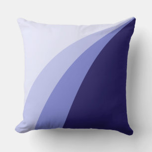 Coussin Nuances bleues tendance modernes Lignes ondulées