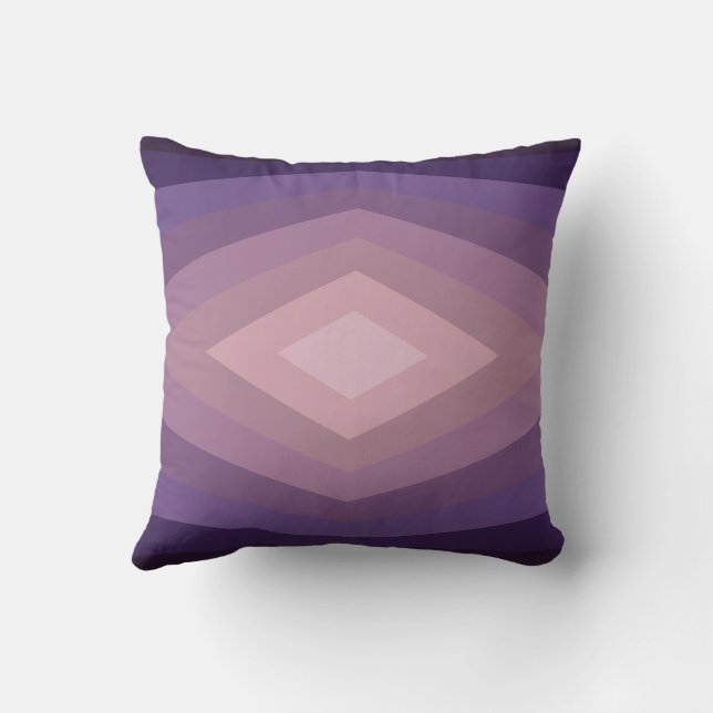Coussin Nuances D'Art Abstrait Géométrique Violet (Verso)