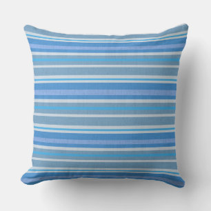 Coussin Nuances de bleu rayé