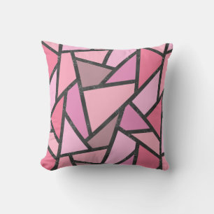 Coussin Nuances de motif en vitrail de corail