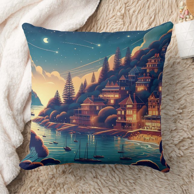 Coussin Nuit Côtière Rêveuse (Couverture)