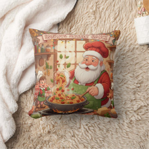 Coussin Nuit de pâtes personnalisée au Père Noël