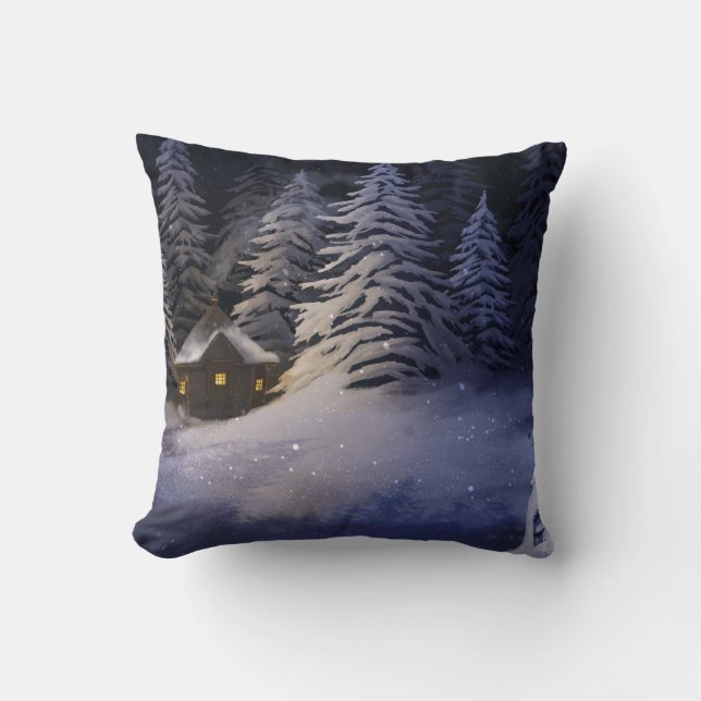 Coussin Nuit d'hiver (Recto)