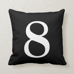 Coussin Numéro 8 noir