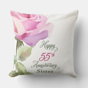 Coussin Nun 55e Anniversaire Sœur Catholique Jubilé Rose 