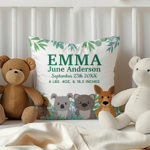 Coussin Nurserie Animaux Mignons Australiens