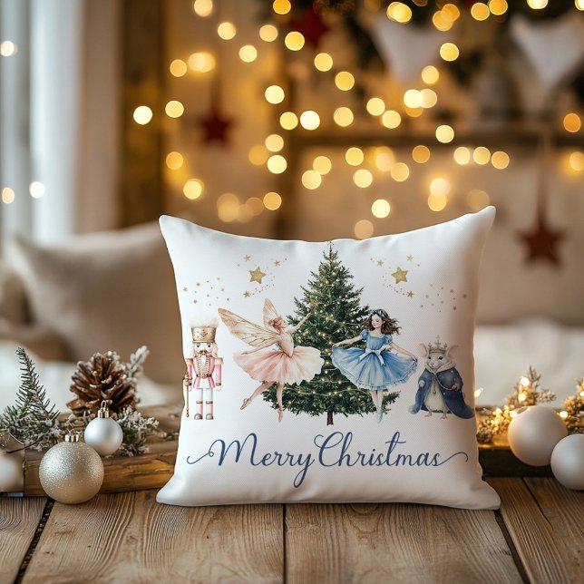 Coussin Nutcracker Ballet Noël Festive Fête (Nutcracker ballet traditional christmas throw pillow
)