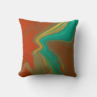 Coussin Oasis Doré – Terre Cuite Émeraude et Flu Doré