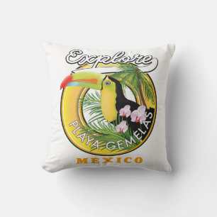 Coussin Oaxaca Mexique logo Voyage Lancer l'oreiller