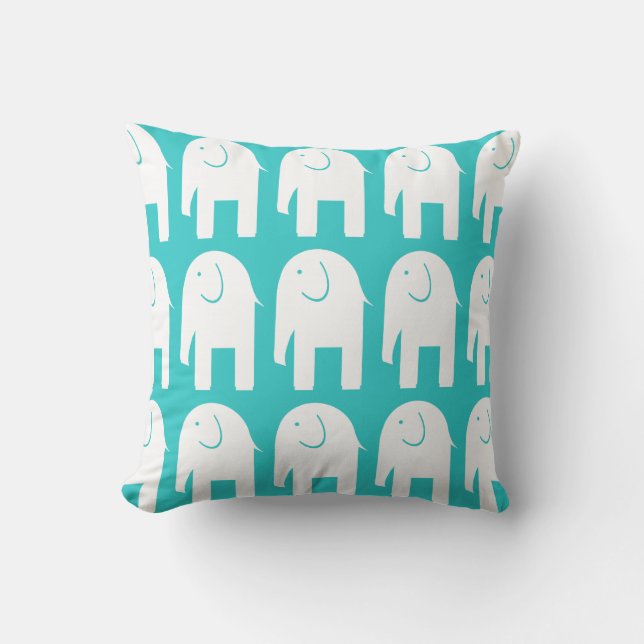 Coussin Objets superflus sur la turquoise (Recto)