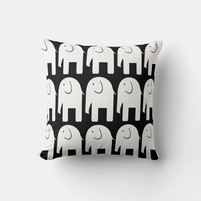 Coussin Objets superflus sur le noir (Recto)