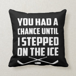 Coussin Occasion de joueur de hockey jusqu'à faire un pas