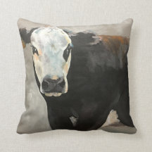 Coussin occidental de véritable vache à poussière