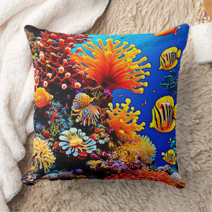 Coussin Océan coloré Vie sous-marine