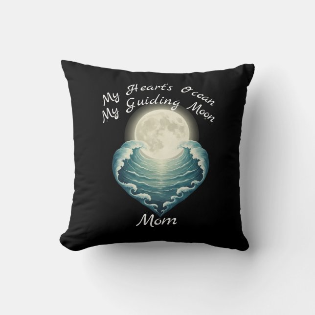 Coussin Ocean Heart Guiding Moon Mom (Recto)