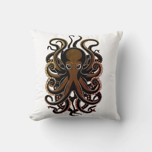Coussin Ocean Mystique Octopus Design (Recto)