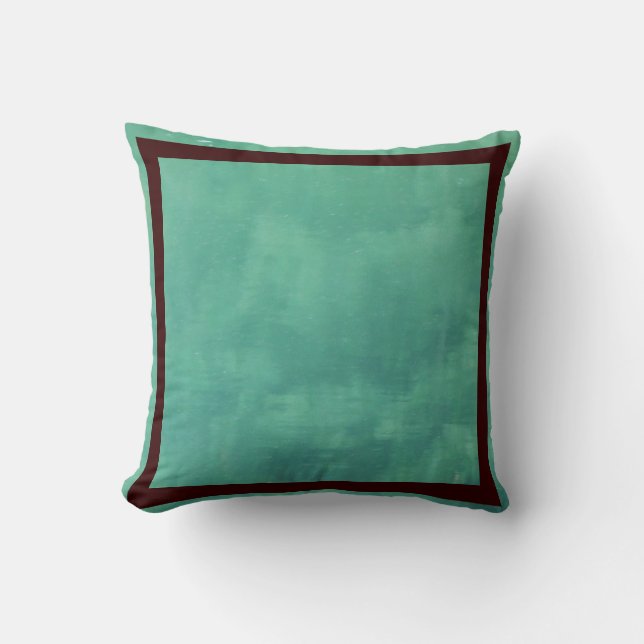 Coussin océan : turquoise presque solide bleu bleu vert co (Recto)