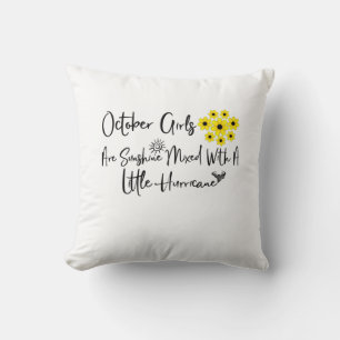 Coussin Octobre Les Filles Sont Brillantes Mélangées Avec