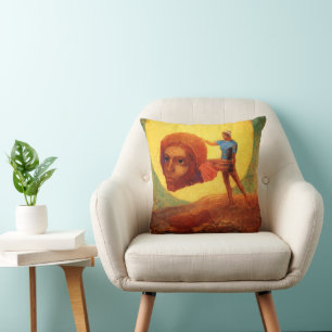 Coussin Odilon Redon, Figure, 1876 