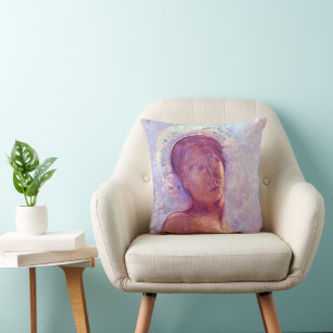 Coussin Odilon Redon, les yeux fermés 1889