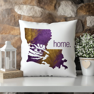 Coussin Œil de Tigre Or Violet État de Louisiane