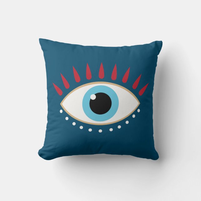Coussin Oeil rouge grec (Recto)